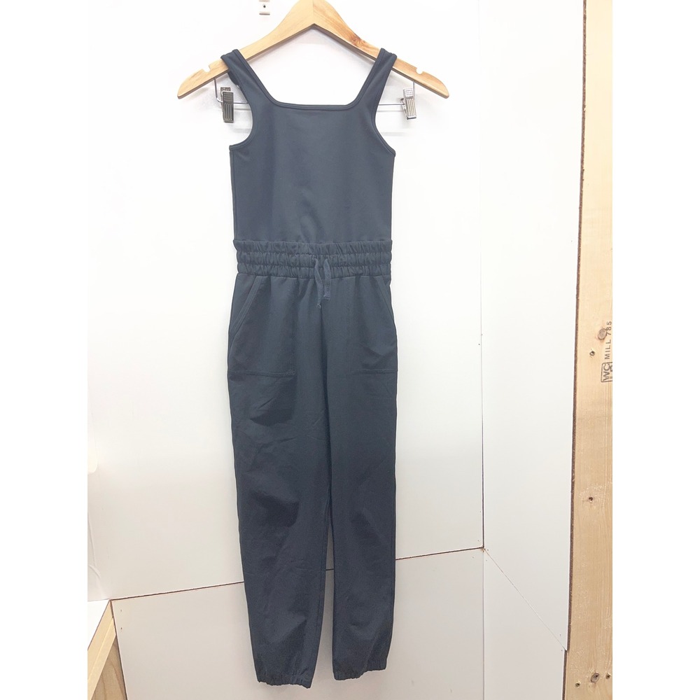 Abercrombie Kids YPB Black Active Jumpsuit Girls 9/10 Athletic Jogger One Piece